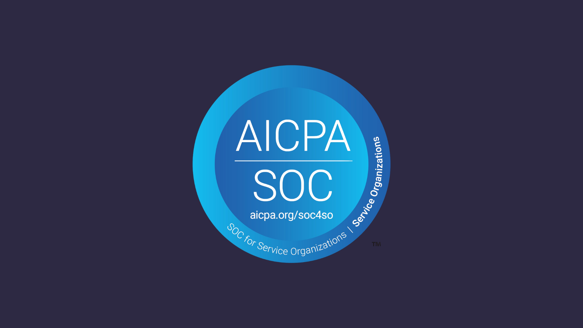 Image of the SOC badge on a dark blue background