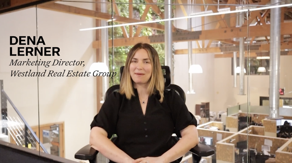 Image of Dena Lerner from Westland Real Estate Group speaking to the camera from her office