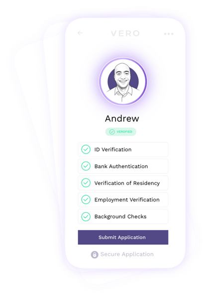 Illustration of the VERO verified rental applicant Illustration of the VERO verified rental applicant