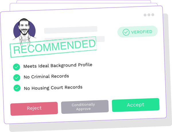 Illustration of a recommended applicant in VERO Illustration of a recommended applicant in VERO
